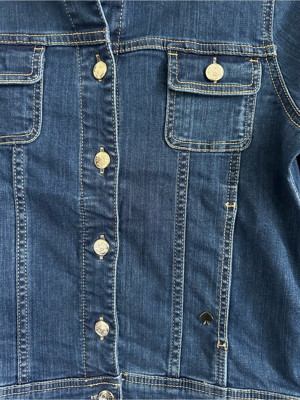 kate spade Dark Blue Denim Jean Jacket - Picture 3 of 8